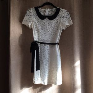 White and black dress